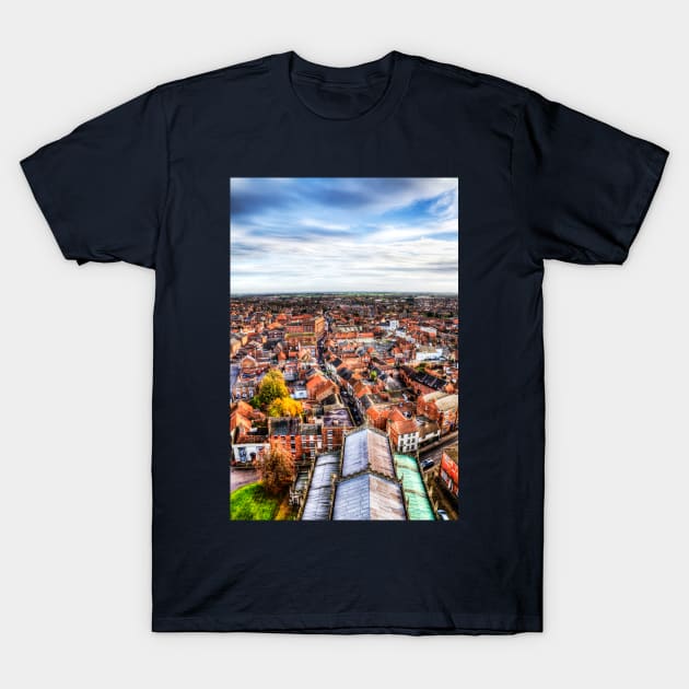 Louth Town, Lincolnshire, From Above T-Shirt by tommysphotos